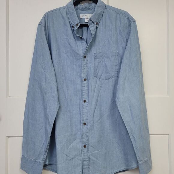 Old navy SLIM xl tall button down long sleeve chambray shirt - Picture 5 of 9